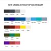 tank top color chart - Gulch Band Store