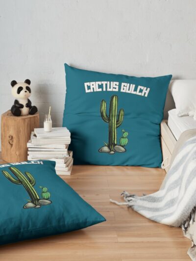 Cactus Gulch Logo Throw Pillow Official Gulch Band Merch