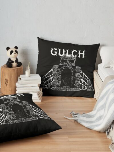 Gulch Castel Throw Pillow Official Gulch Band Merch