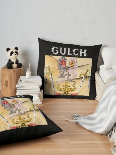 Gulch Music Art Throw Pillow Official Gulch Band Merch