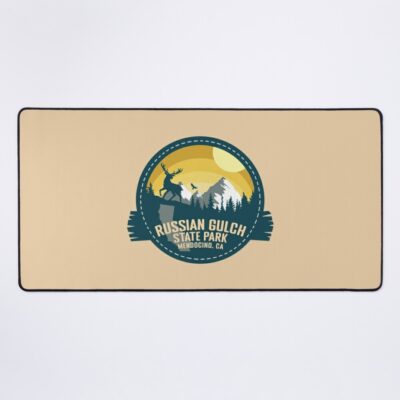 Russian Gulch State Park California - Ca Retro Souvenir Badge Mouse Pad Official Gulch Band Merch