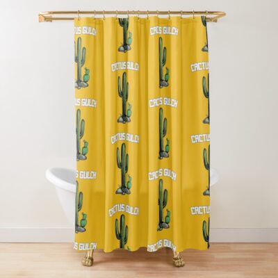 Cactus Gulch Logo Shower Curtain Official Gulch Band Merch